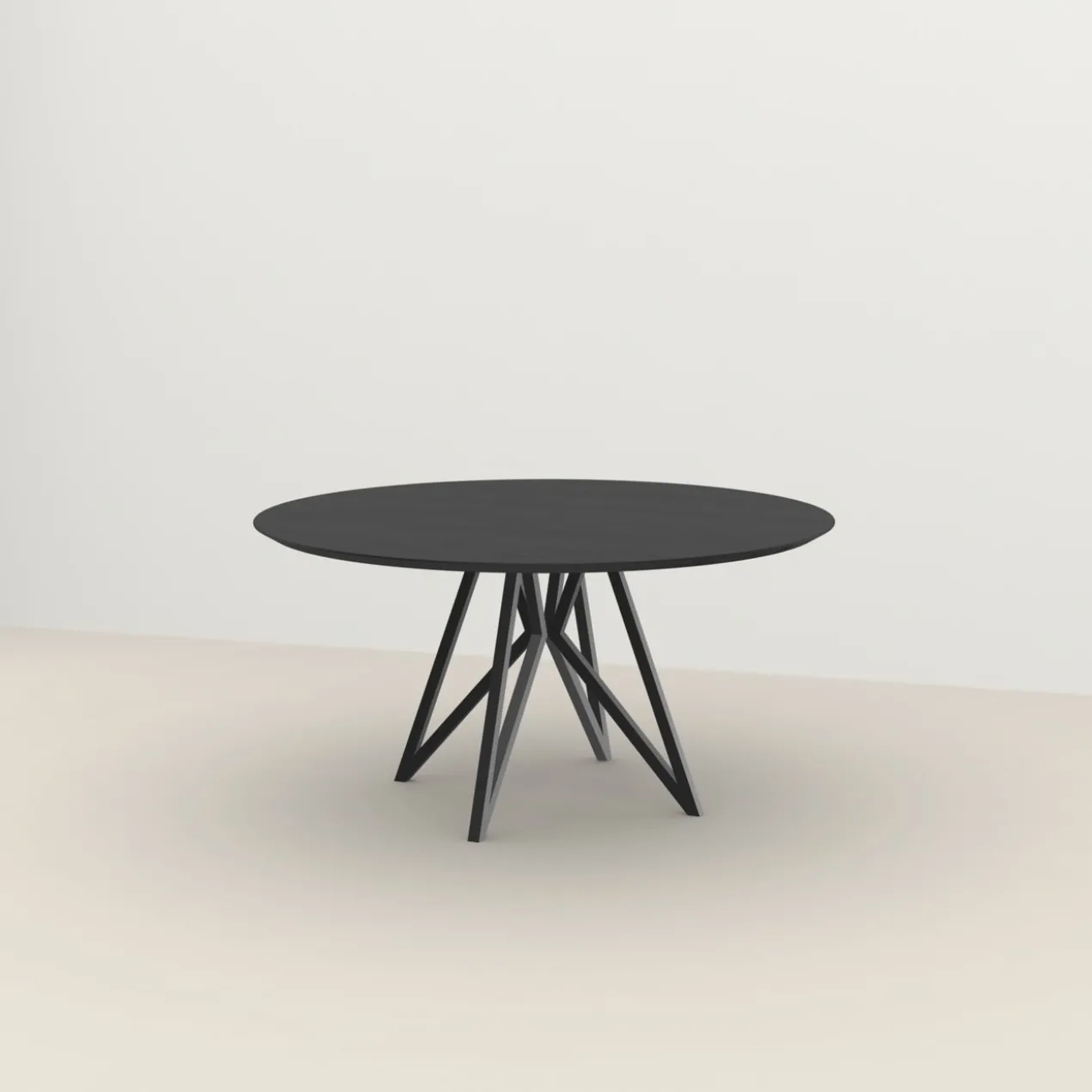 Studio HENK tafel Butterfly Rond Quadpod - zwart frame, zwar