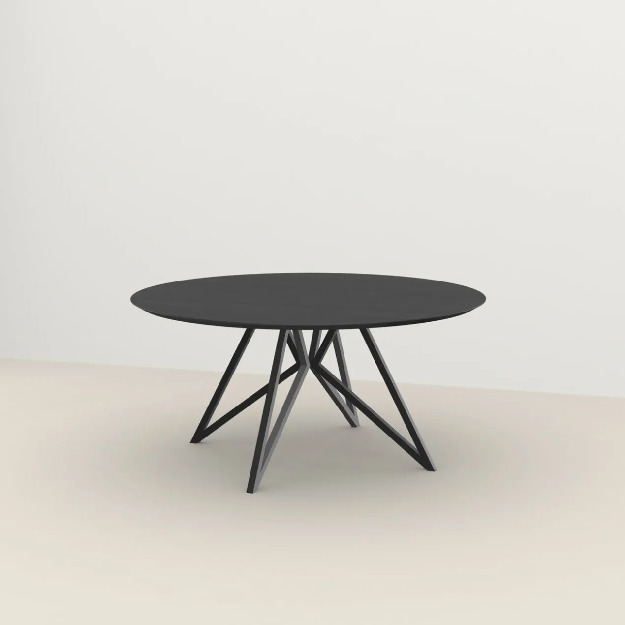 Studio HENK tafel Butterfly Rond QuadpodXL - zwart frame, zw