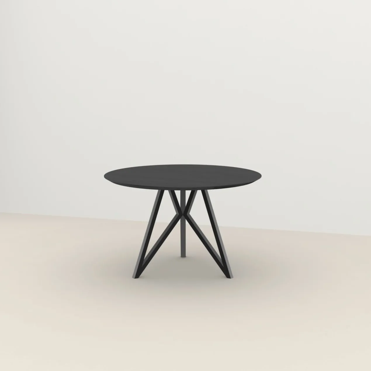 Studio HENK tafel Butterfly Rond Tripod - zwart frame, zwart