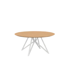 Studio HENK tafel Butterfly Rond QuadpodXL - wit frame, hard