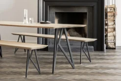 Studio HENK tafel Butterfly Rechthoekig - wit frame, HPL Fen