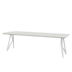 Studio HENK tafel Butterfly Rechthoekig - wit frame, HPL Fen