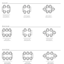 Studio HENK tafel Butterfly Rechthoekig - wit frame, HPL Fenix bianco kos 180 x 90 | HPL Fenix Bianco Kos | Rechte Rand | Frame Wit