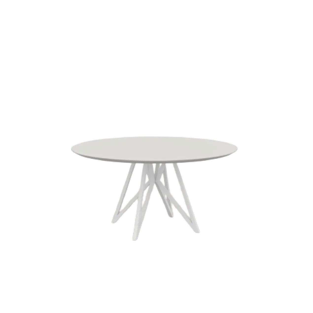 Studio HENK tafel Butterfly Rond Quadpod - wit frame, HPL Fe