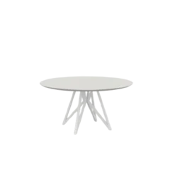 Studio HENK tafel Butterfly Rond Quadpod - wit frame, HPL Fe