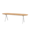 Studio HENK tafel Slim X-type Plat ovaal - wit frame, hardwa