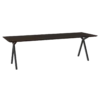 Studio HENK tafel Slim X-type Rechthoekig - zwart frame, zwa
