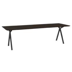 Studio HENK tafel Slim X-type Rechthoekig - zwart frame, zwa