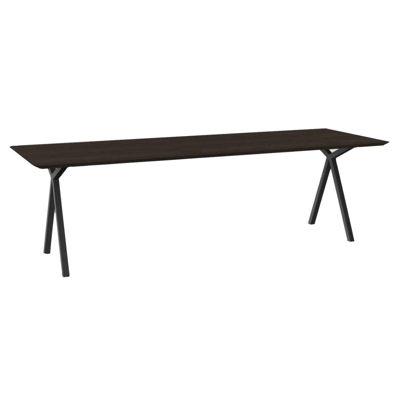 Studio HENK tafel Slim X-type Rechthoekig - zwart frame, zwa