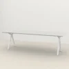Studio HENK tafel Slim X-type Rechthoekig - wit frame, HPL F