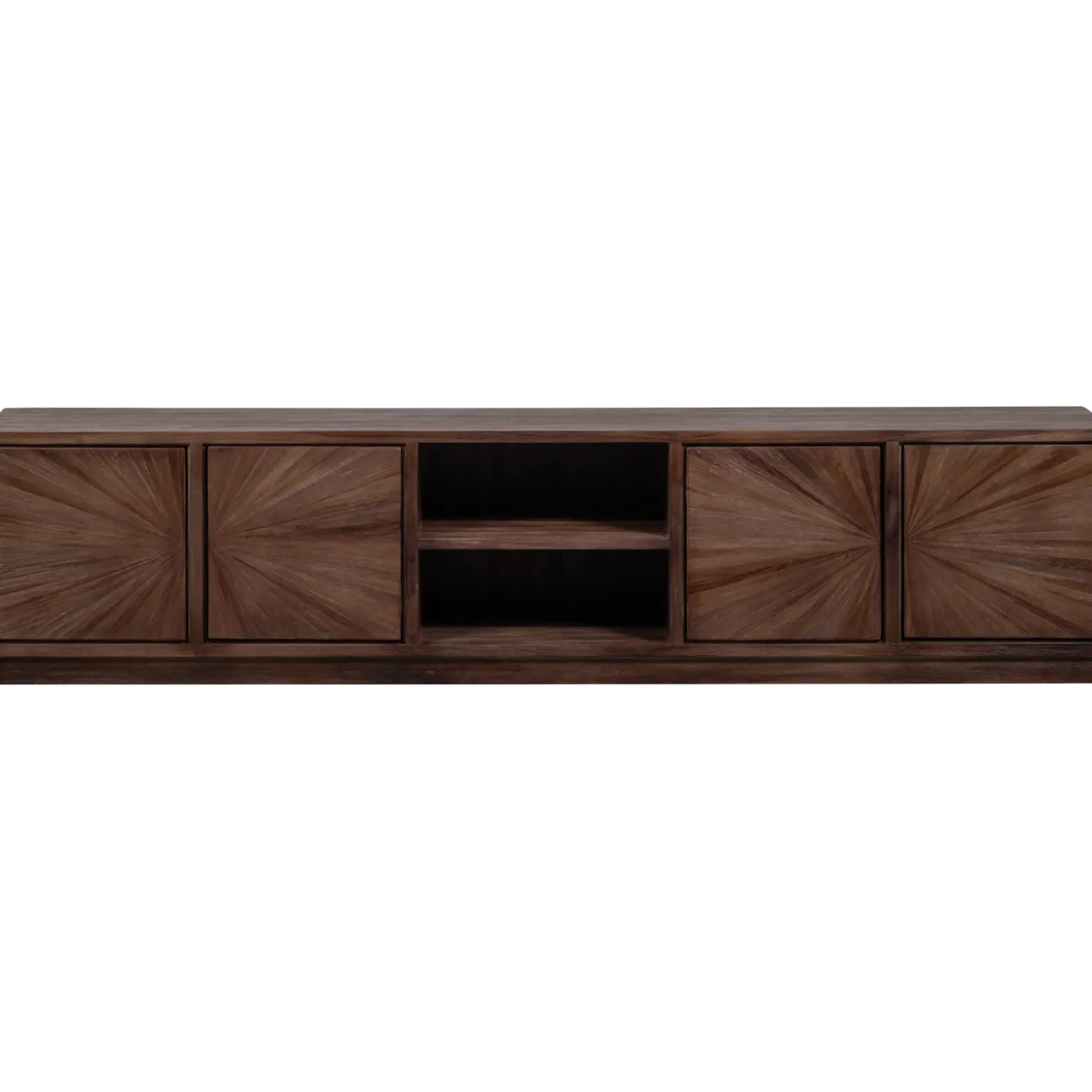Sun tv meubel met open vak recycled teak bruin