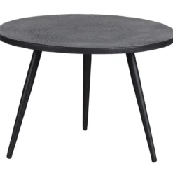 Suze bijzettafels hout/metaal zwart - set van 2