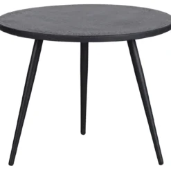 Suze bijzettafels hout/metaal zwart - set van 2