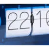 Table clock Boxed Flip acrylic dark blue