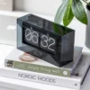 Table clock Boxed Flip acrylic neon yellow