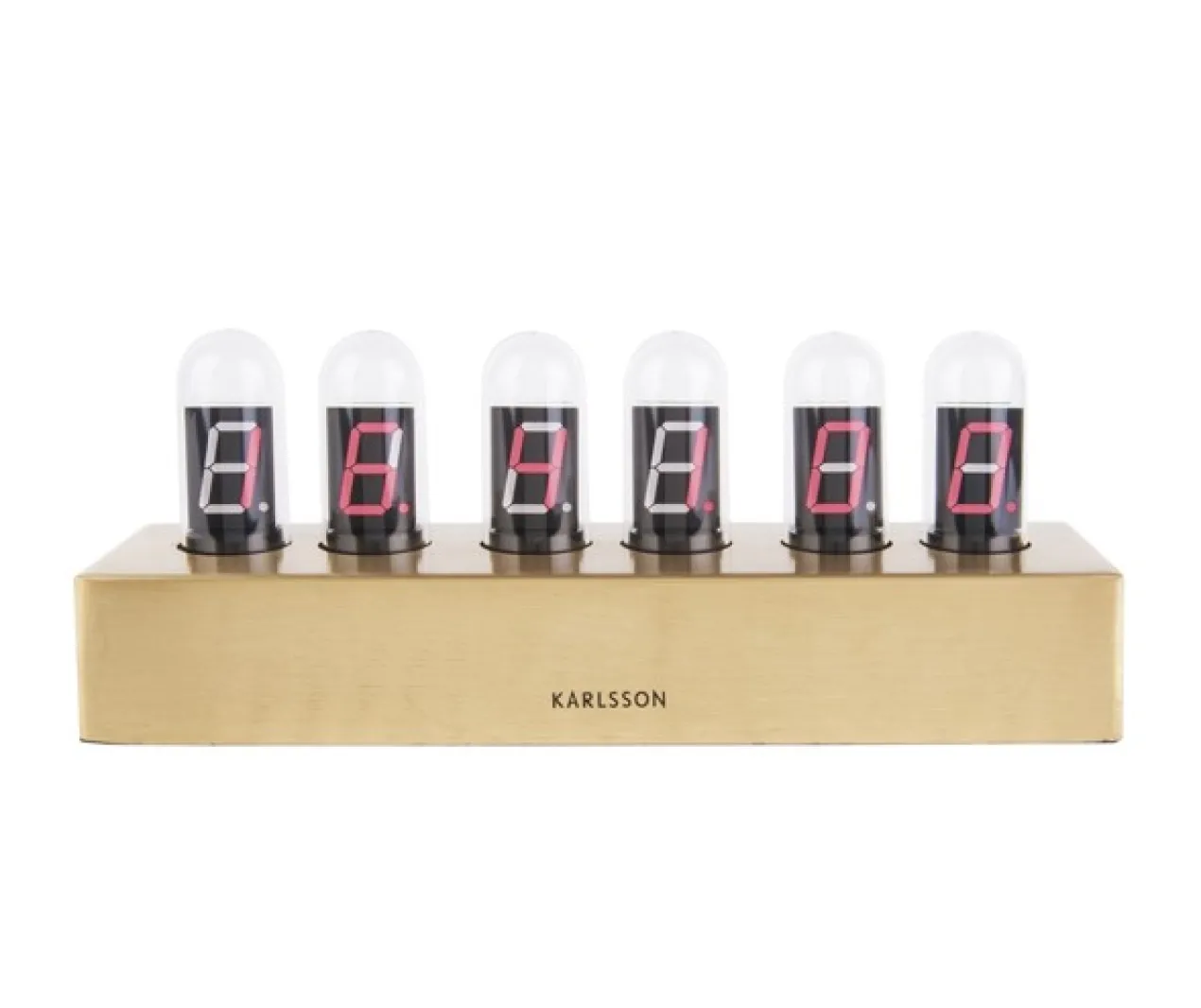 Table clock Cathode brushed gold base