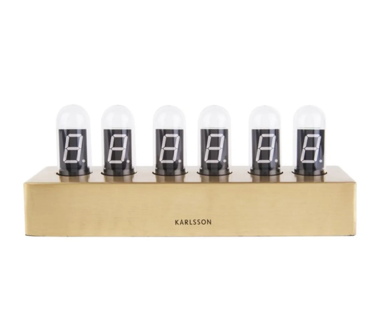 Table clock Cathode brushed gold base