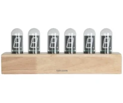 Table clock Cathode oak wood base