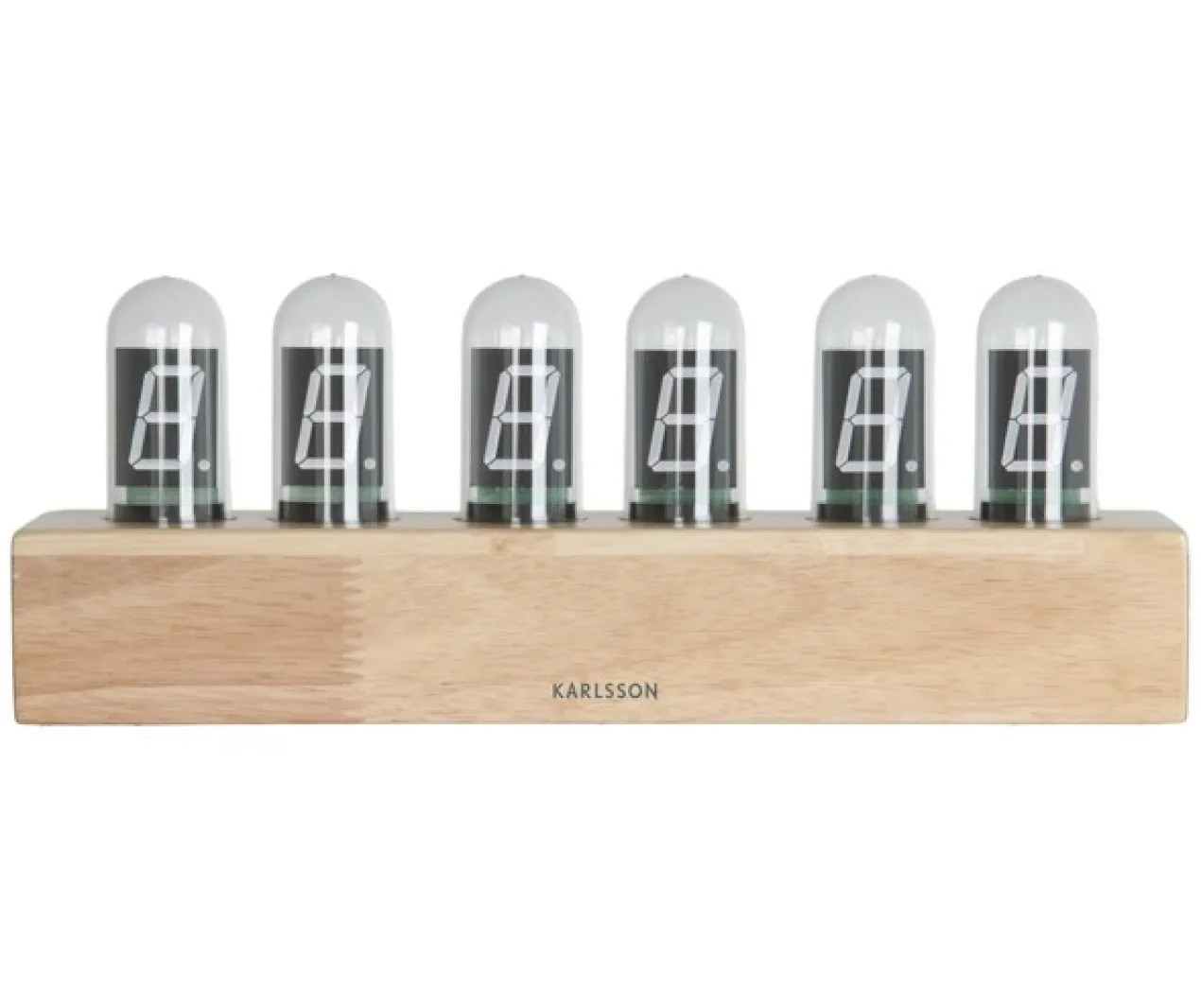 Table clock Cathode oak wood base