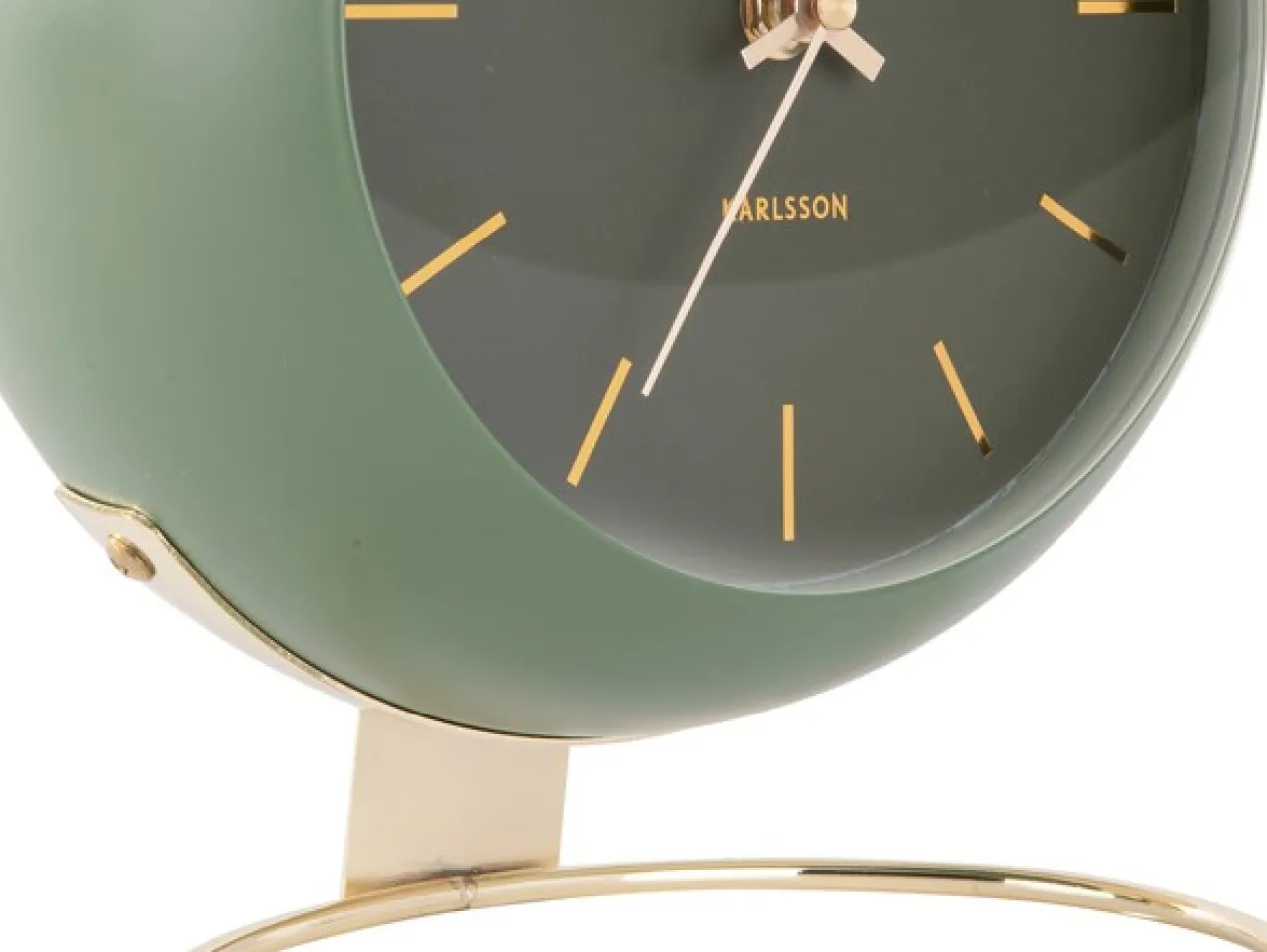 Table clock Globe moss green, Des.Armando Breeveld