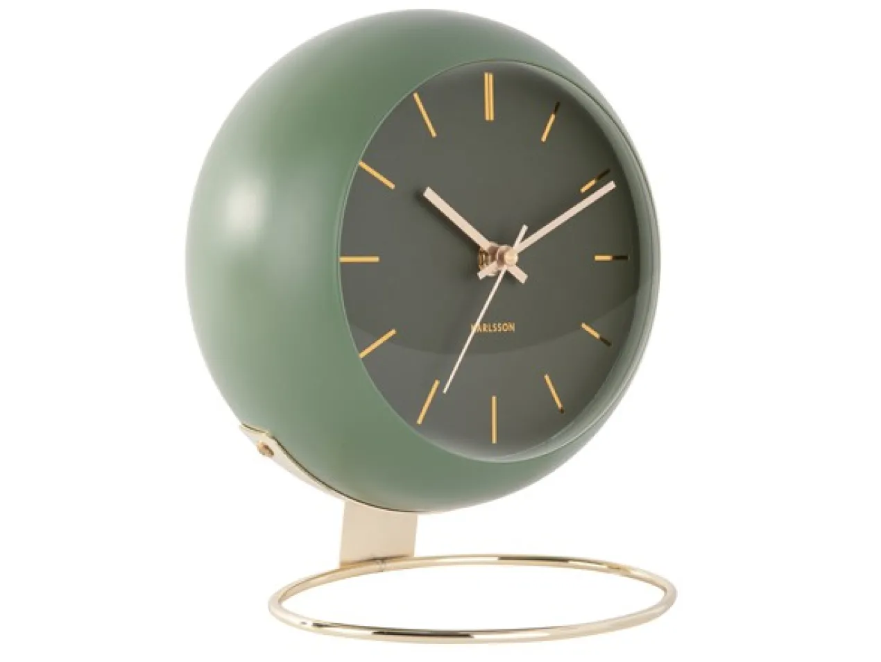 Table clock Globe moss green, Des.Armando Breeveld