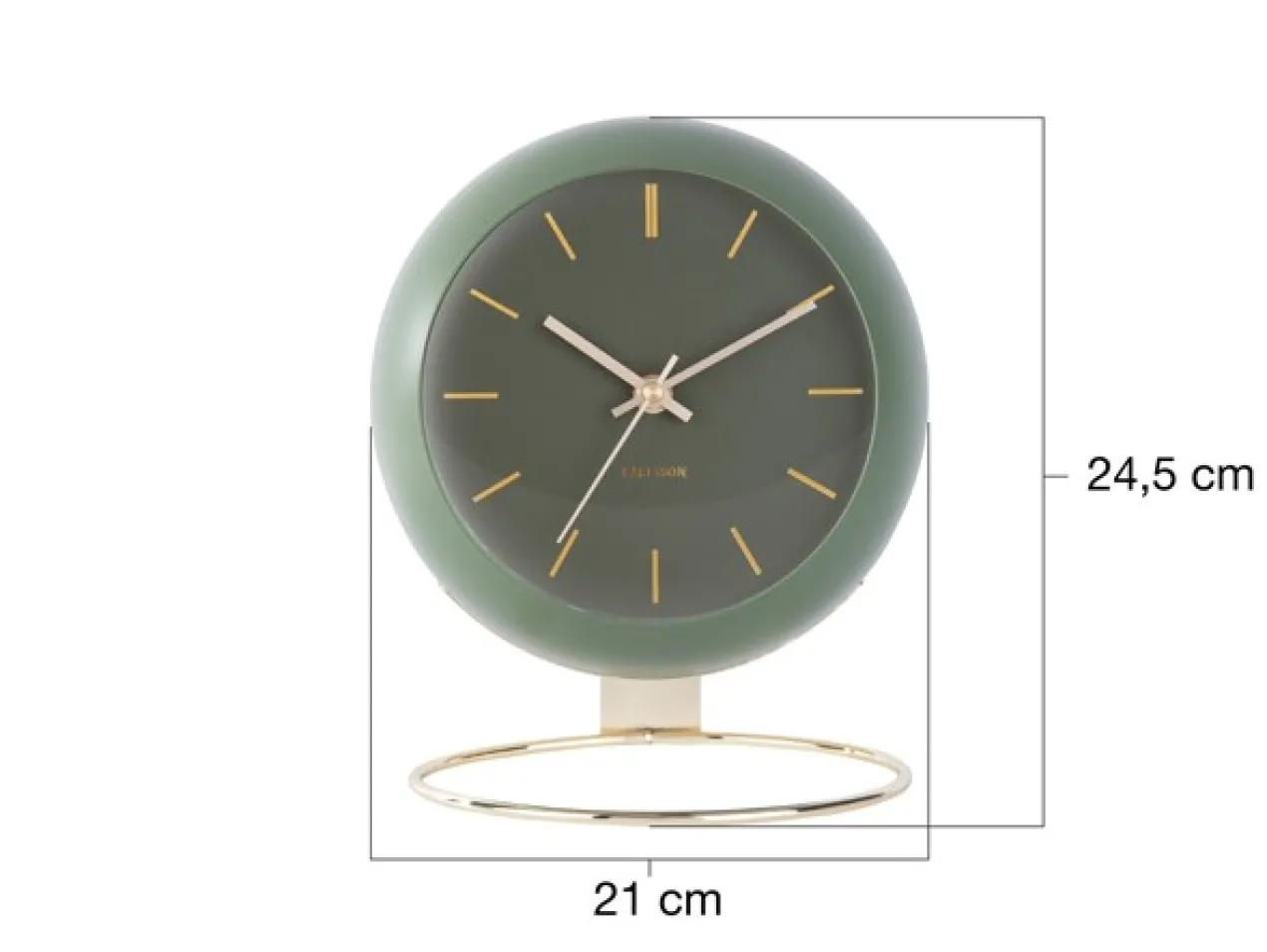 Table clock Globe moss green, Des.Armando Breeveld