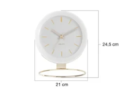 Table clock Globe white, Des. Armando Breeveld