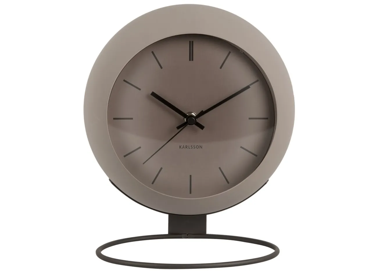 Table clock Nirvana Globe dark warm grey