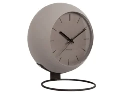 Table clock Nirvana Globe dark warm grey