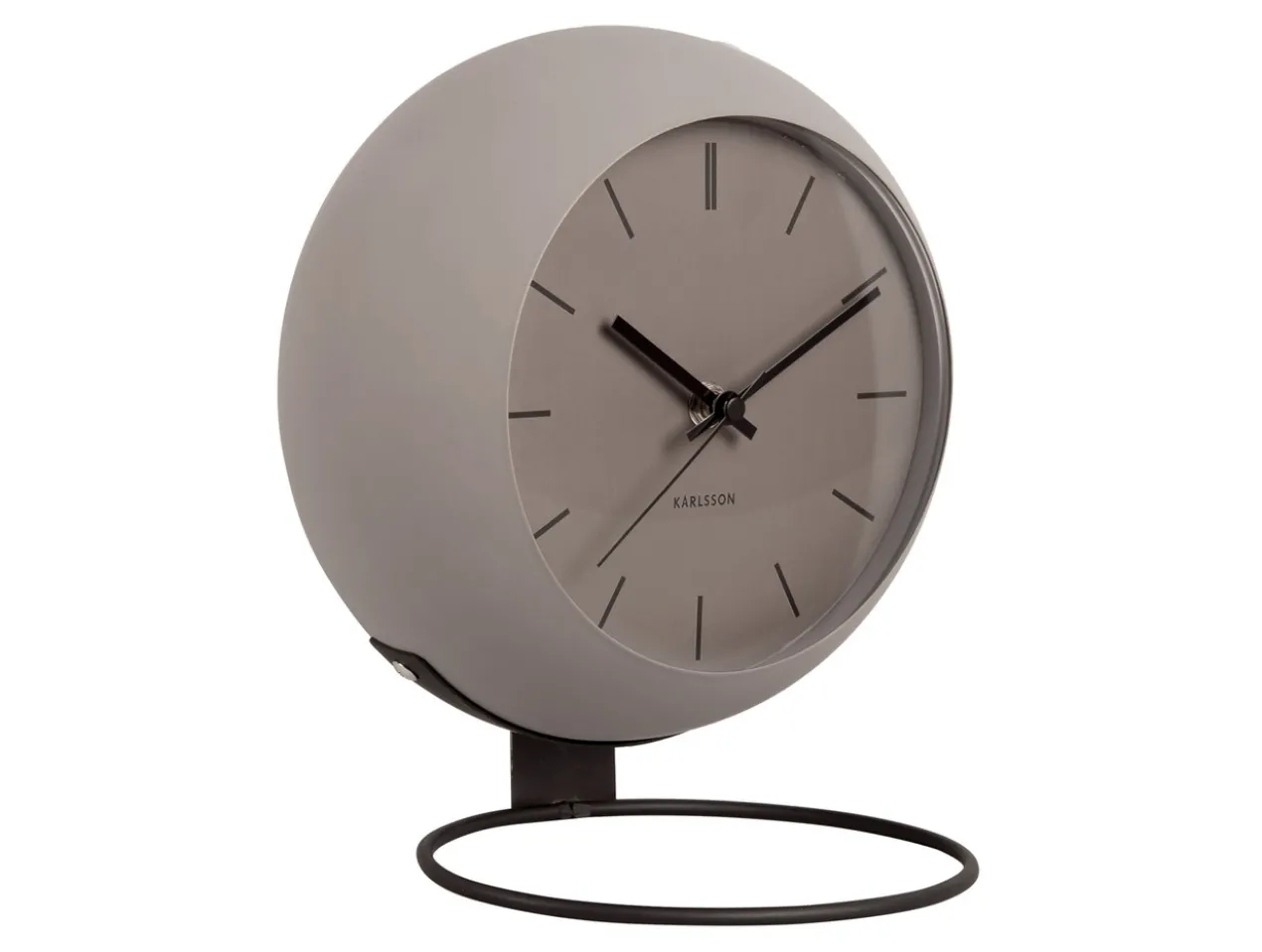 Table clock Nirvana Globe dark warm grey