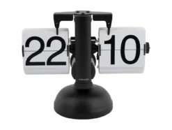 Table clock Small Flip black with white flips