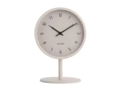 Table clock Stark iron matt warm grey