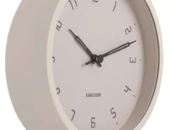 Table clock Stark iron matt warm grey