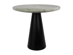 Table Force marble himalayan green, black mango wood base