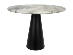 Table Force wide marble himalayan green, black mango wood base