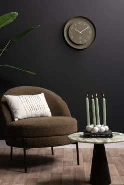 Table Force wide marble himalayan green, black mango wood base