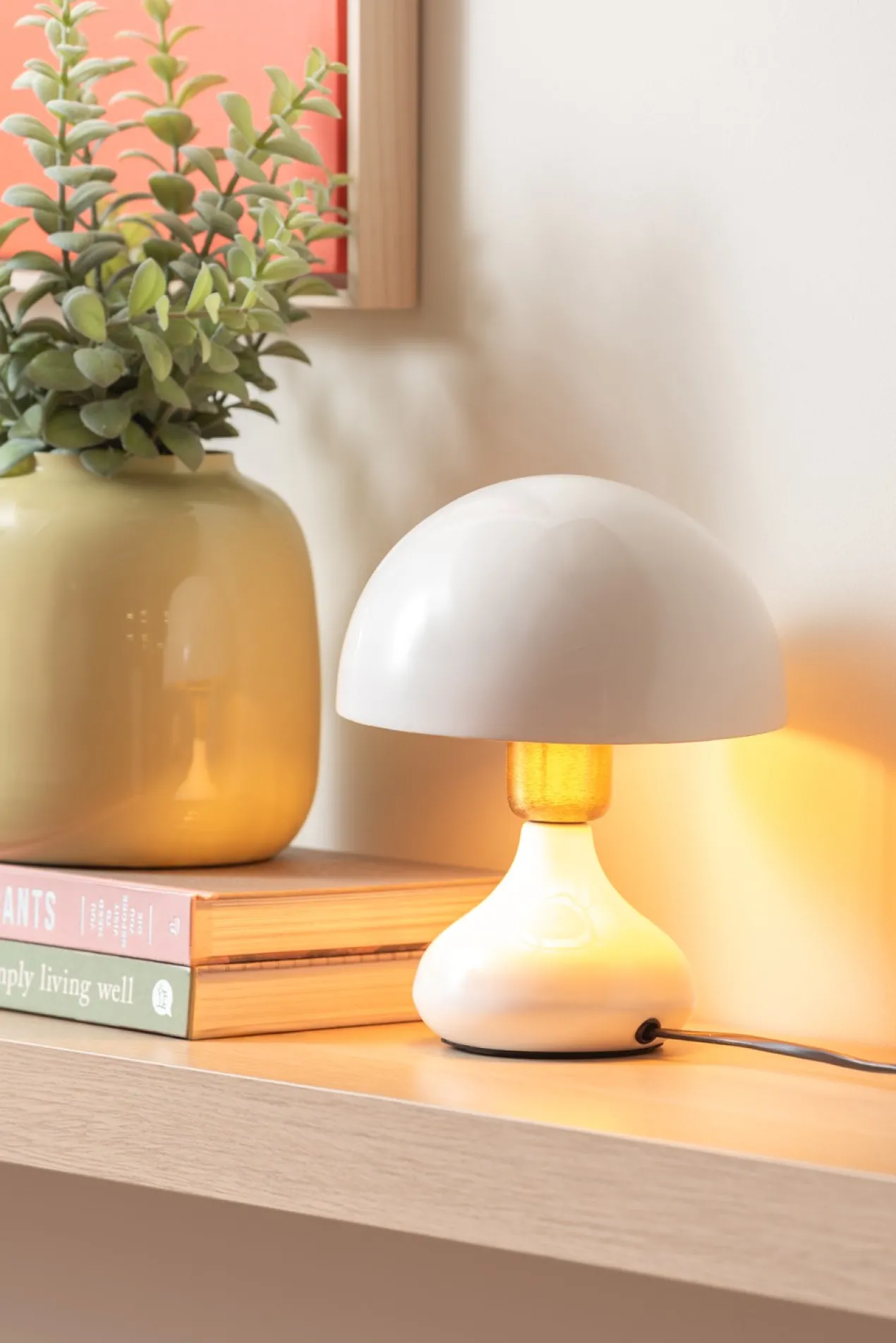 Table lamp Binc enamel white