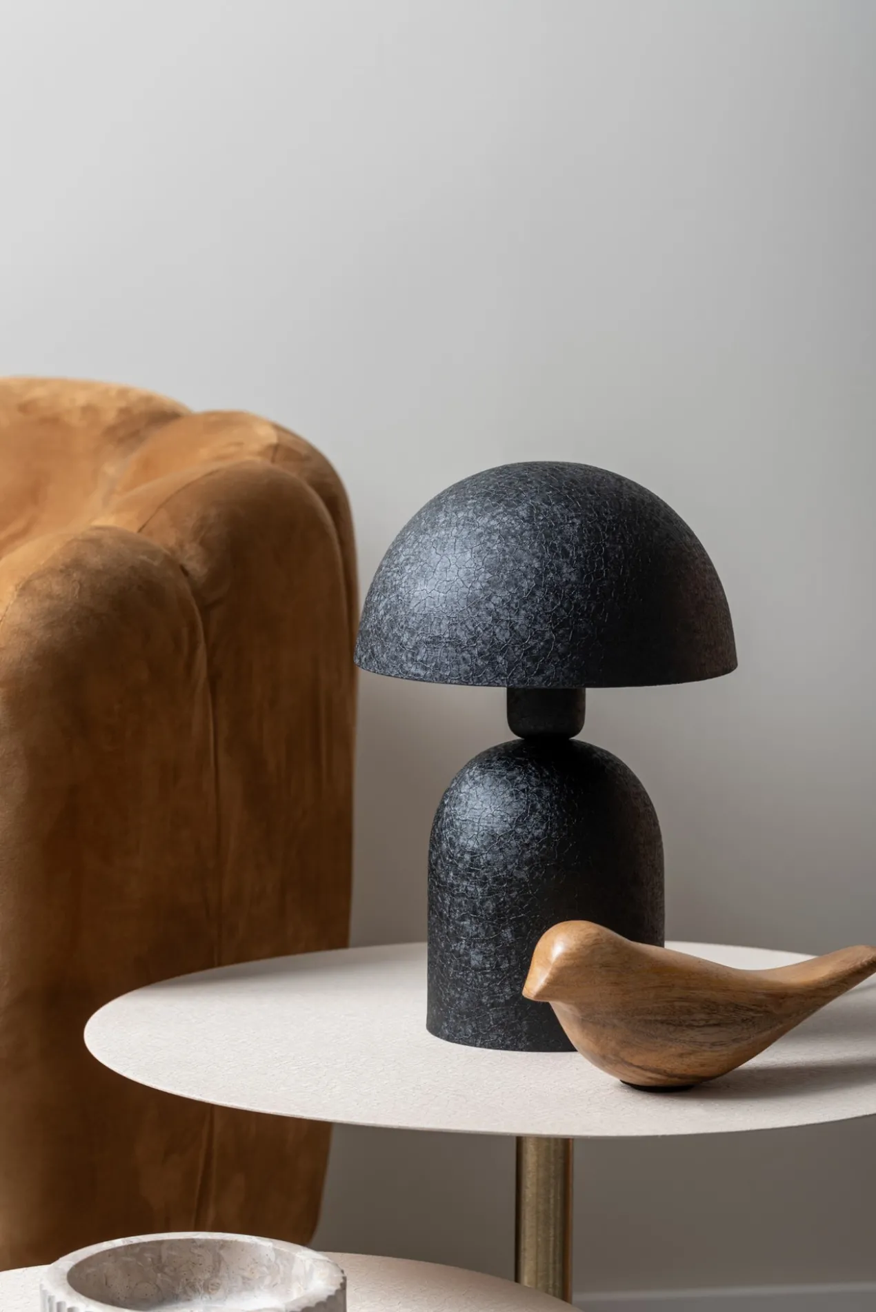 Table lamp Boaz iron textured black