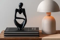Table lamp Boaz iron textured warm grey