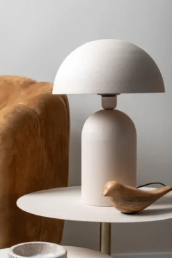 Table lamp Boaz large iron textured warm grey
