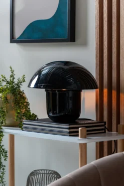 Table lamp Fat Mushroom enamel black