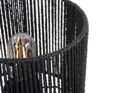 Table lamp Forma pin paper rope black