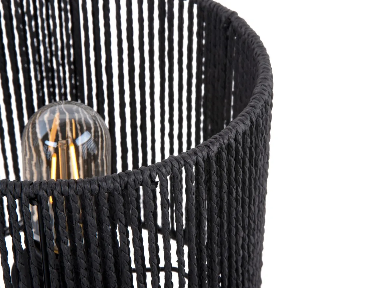 Table lamp Forma pin paper rope black