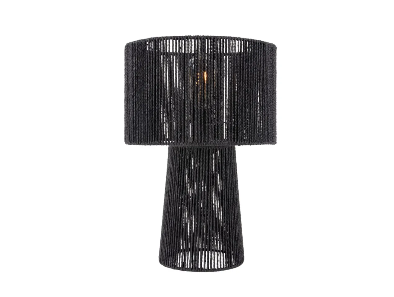 Table lamp Forma pin paper rope black