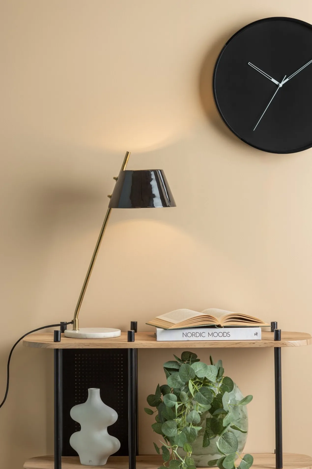 Table lamp Savvy enamel grayed jade