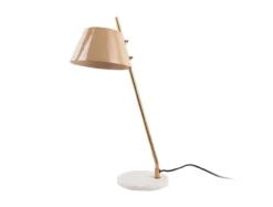 Table lamp Savvy enamel soft brown