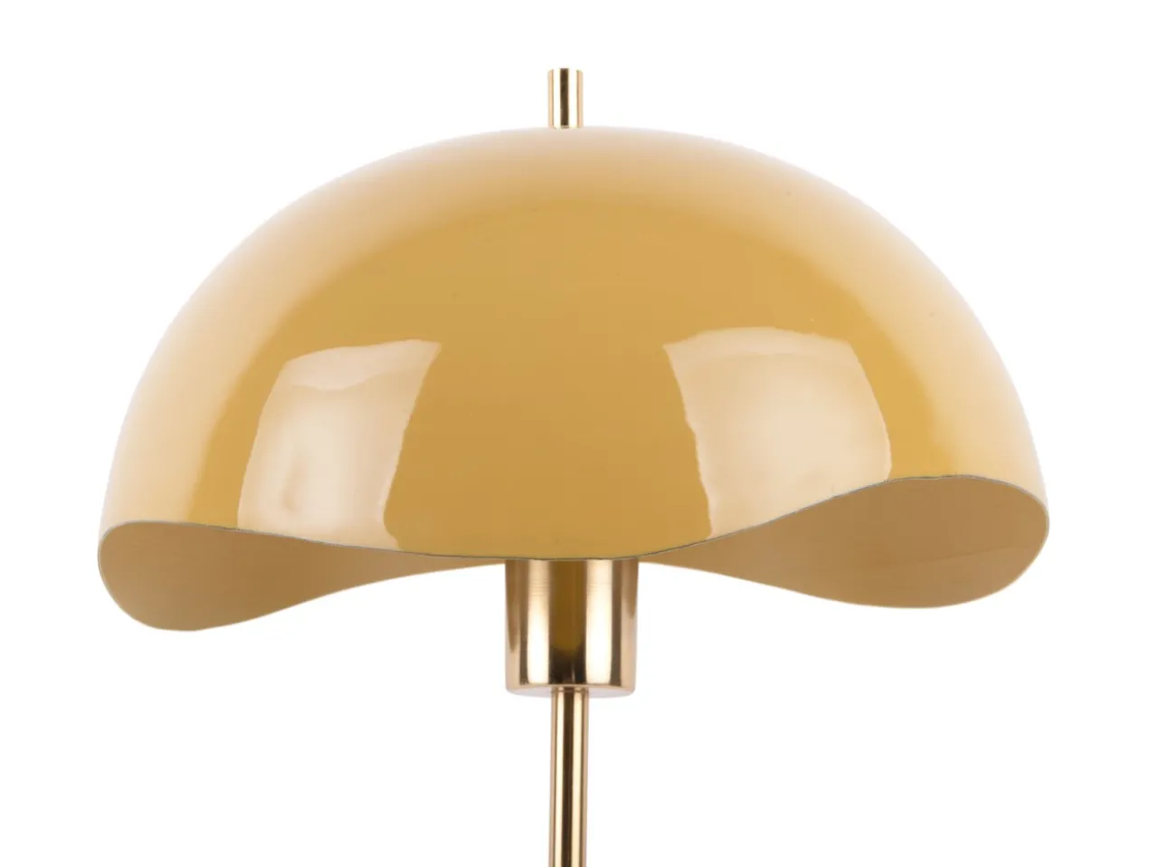 Table lamp Waved Dome enamel honey yellow