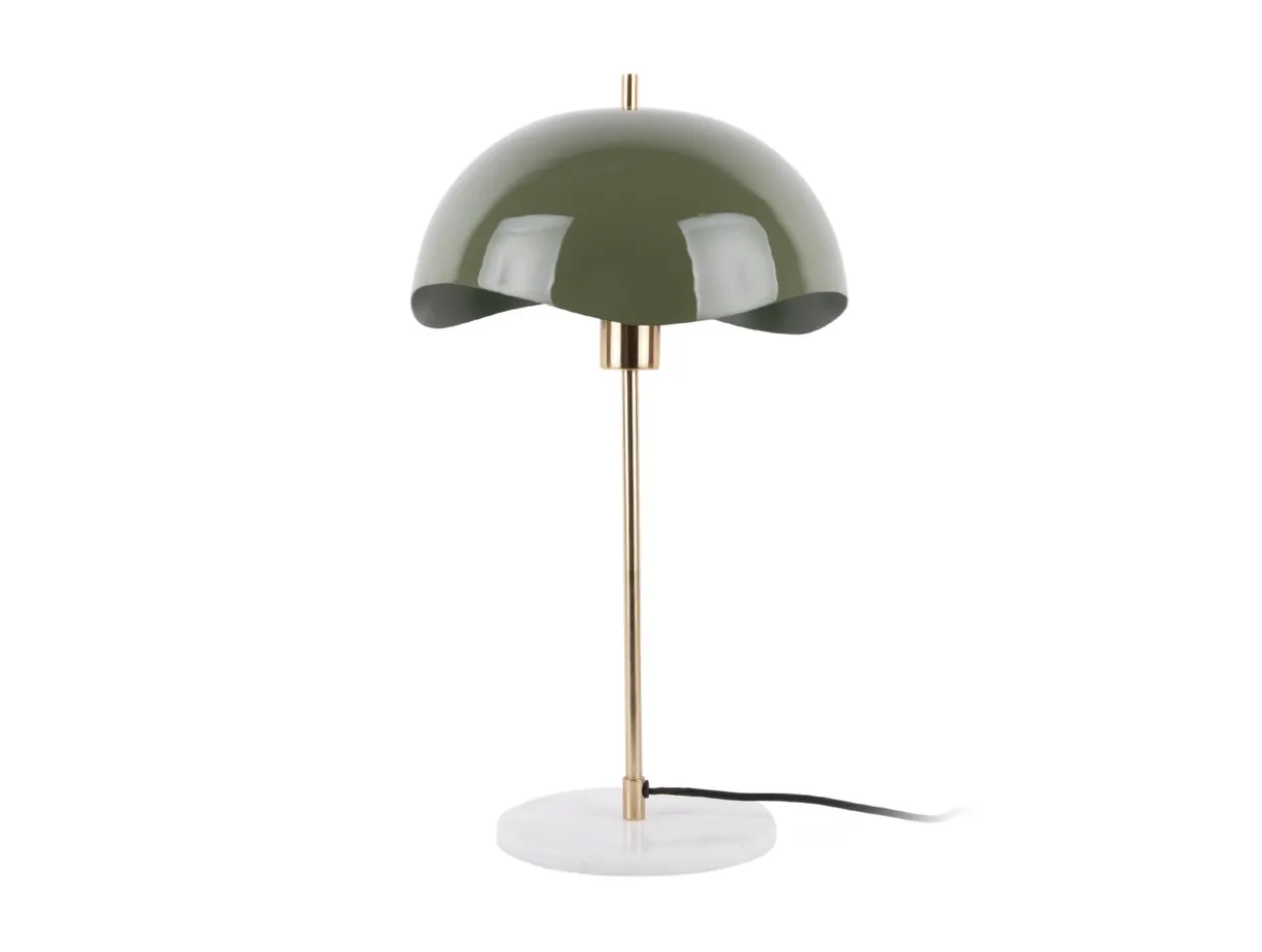 Table lamp Waved Dome enamel jungle green