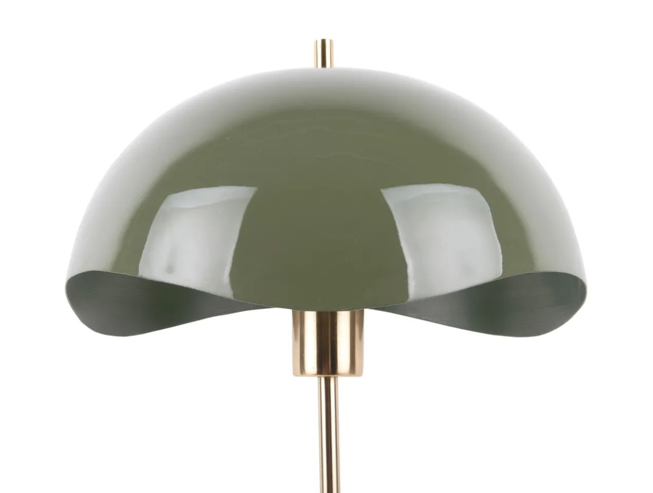 Table lamp Waved Dome enamel jungle green