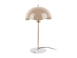 Table lamp Waved Dome enamel soft brown